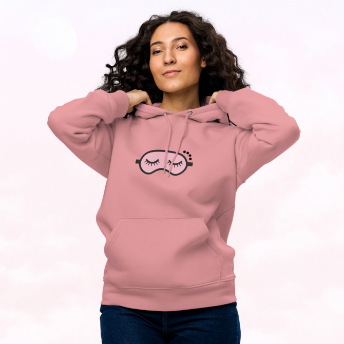 hoodie sleep mask pink