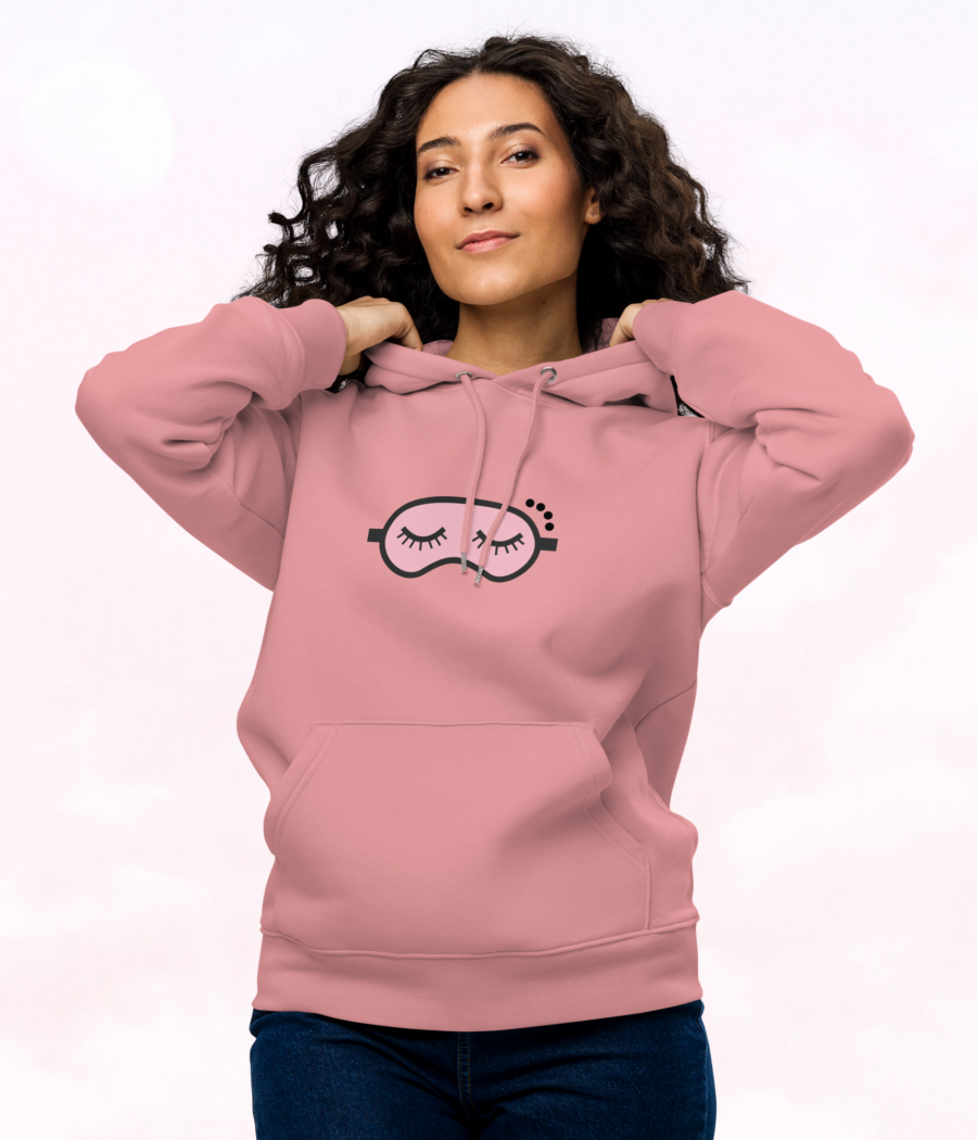 hoodie sleep mask pink